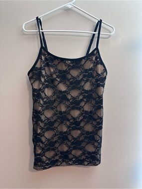 torrid Black Sheer Floral Lace Camisole with Adjustable Straps